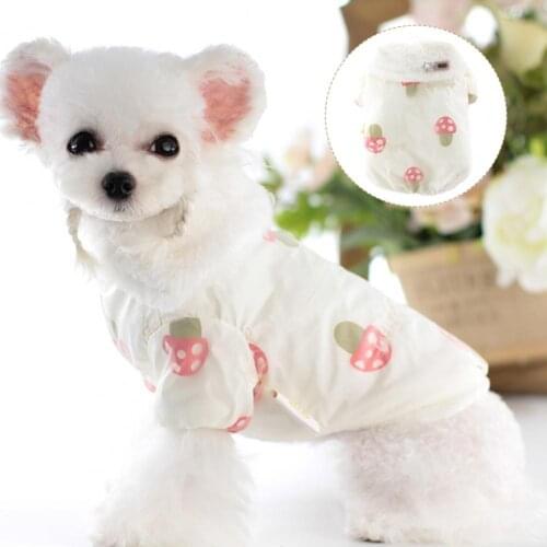 Pet Jacket Printing Keep Warmth Adorable Fashion Pet Dogs Coat Outfits Pet Accessories