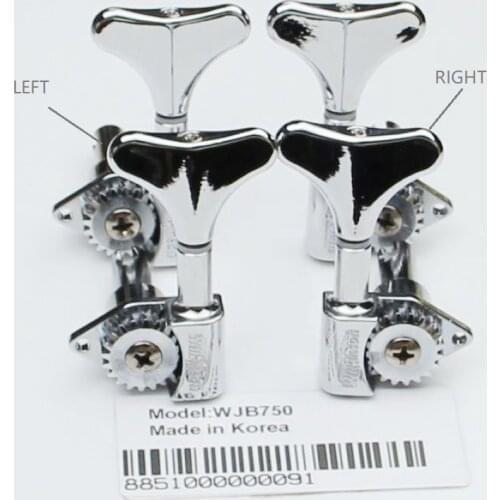 Wilkinson Bass Guitar Machine Chrome Heads Open Gear WJB-750 Chrome