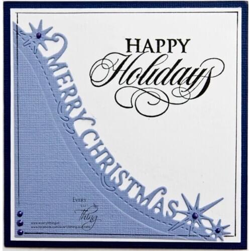 Metal Cutting Dies Merry Christmas border diy Scrapbooking Photo Album Decorative Embossing PaperCard Crafts Die 2020