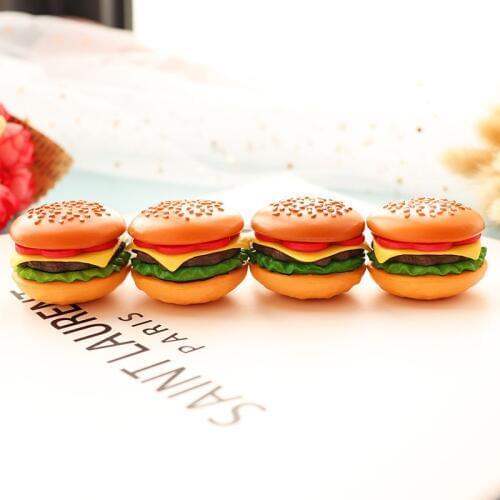 Cute Big Burger Food Polymer Slime Charms Lizun Modeling Clay DIY Accesorios Box Toy For Children Slime Supplies Filler