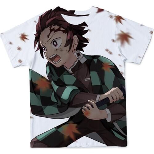 Hot Demon Slayer Funny Cartoon T Shirt Girl Fashion Kimetsu No Yaiba T-shirt Graphic Japanese Anime Tshirt Hip Hop Top Tees Male