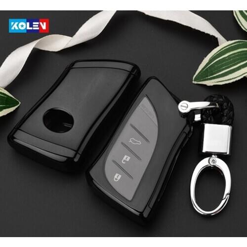 Plating Soft TPU+PC Car Remote Key Case Cover Holder For Lexus UX200 UX250h ES200 ES300h ES350 US200 US260h 2018 2019 Key Holder
