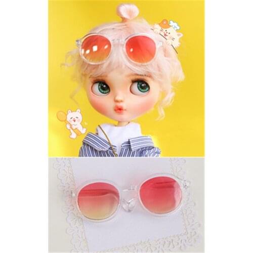 Blythesdoll Glasses is suitable for 1/6 size fashion new photo props transparent graded glasses mini plastic glasses + lenses