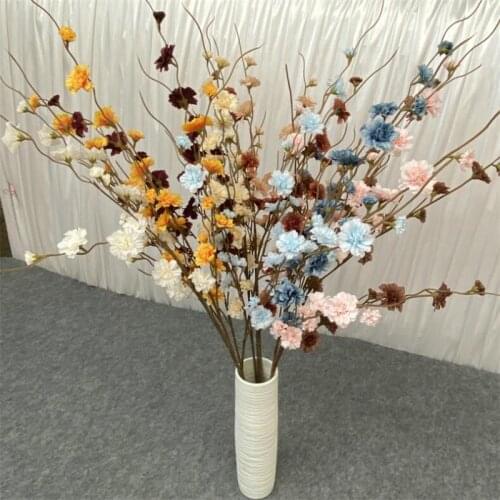 One Silk Crape Myrtle Stem Artificial Common Crapemyrtle Flower Larkspur Delphinium for Home Decorative Artificial Flowers