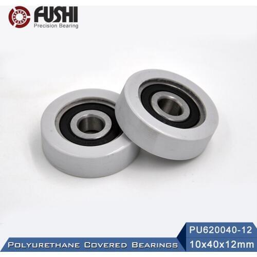 PU 6200 Polyurethane Covered Bearing 10*40*12 mm ( 2 Pcs ) Shaft 10mm PU620040-12 Urethane Cover PU6200 Bearings