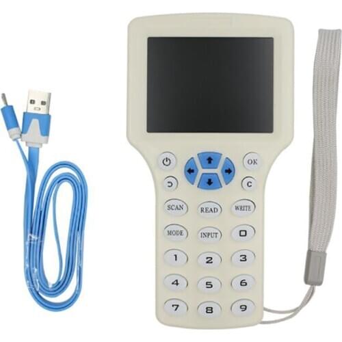 3.2 Inch Display English 10 Frequency NFC RFID Card Copier Reader Writer Duplicator for IC ID Cards and All 125kHz Cards