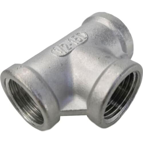 STAINLESS EQUAL TEE WITH INTERNAL 1/2 BSP THREAD