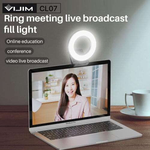 Ulanzi VIJIM CL07 4'' Selfie Ring Light Webcam Light For iPad Tablet Laptop PC Video Conference Light With 1/4'' Base Mount Clip