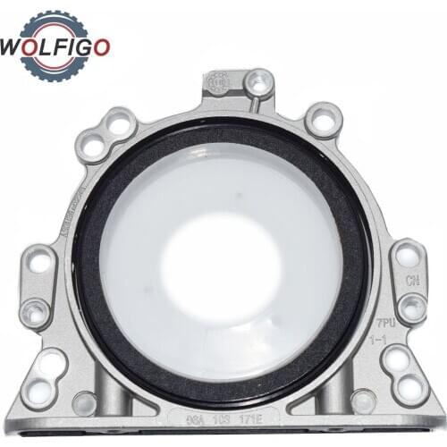 WOLFIGO Rear Crankshaft Seal with Flange 06A103171A 1001031010 for Audi TT Quattro A4 A3 VW Golf Passat Beetle Eos GTI Jetta