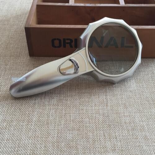 4X 72mm 6 LED Lights Zoom Magnifying Glass Jewelry Read Nature Fresnel lens Loupe Illumination Pocket Hand Held Magnifier