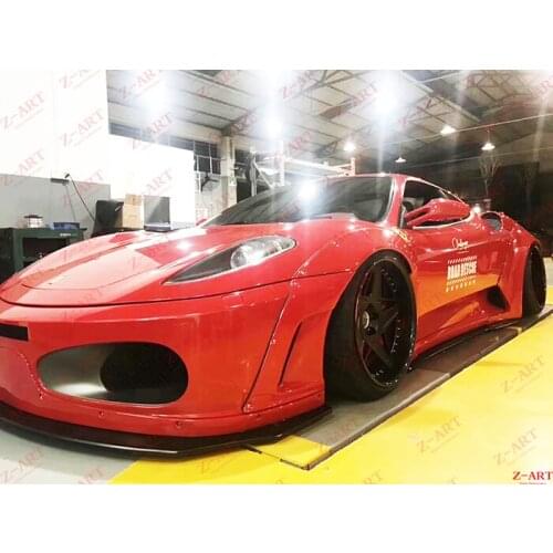 Z-ART wide body kit for F430 aerodynamic kit for F430 tuning body kit F430 front lip +side skirts +rear chin+rear spoiler