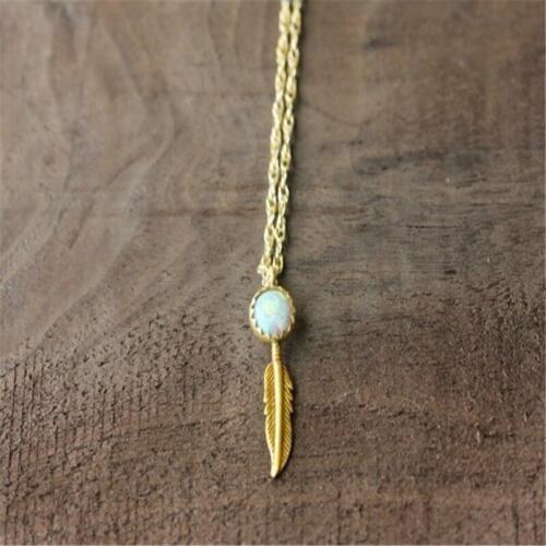 Hot Sale Bohemian Style White Feather Pendant Necklace Fashion Women Wedding Birthday Christmas Party Fashion Jewelry Gifts