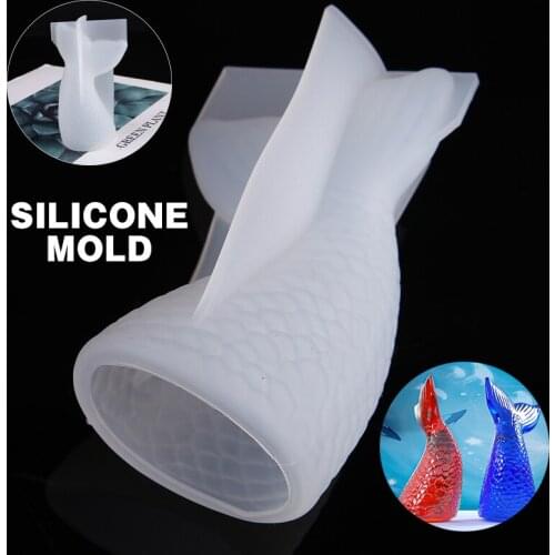1Pc New Exquisite Resin Epoxy Mold Mermaid Tail Backpack Ornament Silicone Mold For DIY Home Furnishing Decoration