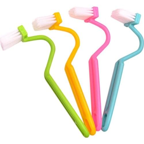 1pc Plastic Cleaning Brush S-Shaped Toliet Brush Cleaning Side Curved Clean Households Closestool Hand Tool Brushed Cleaner