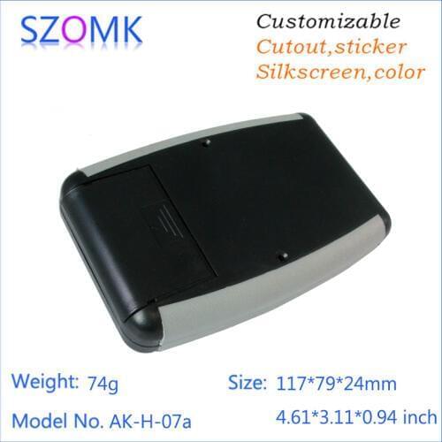 20pcs a lot SZOMK factory electronic shell abs material handhold type plastic enclosure handhold abs enclosure 117*77*24mm