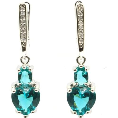 30x20mm Big Round Gemstone 20mm Created Fire Rainbow Mystic Topaz Gift For Sister Silver Pendants