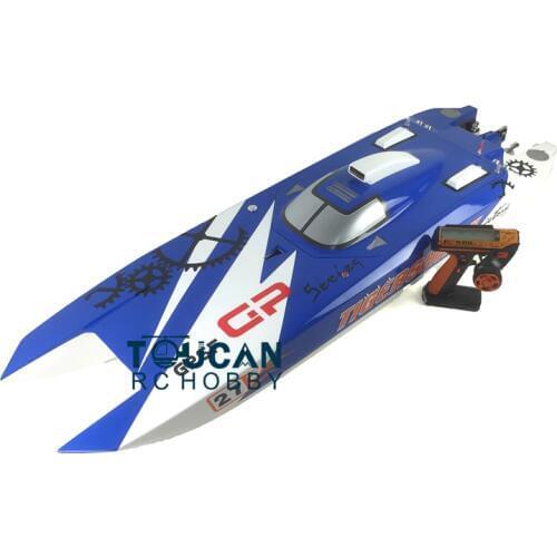 50" G30F 30CC Engine Fiber Glass Gas RC Boats Catamaran 70Km/h RC Boats Radio Sys Servos ARTR-RC BU THZH0063