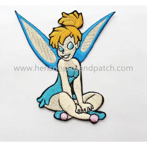 8.3*7.6cm Retail and stock cartoon angel girl embroidery cloth patch