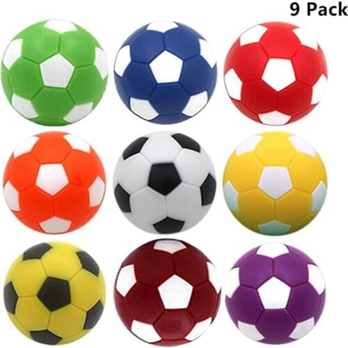 9Pcs 36mm Mini Table Soccer Football Replacement Balls Resin Colorful Official Tabletop Game Ball Indoor Entertainmen Footballs