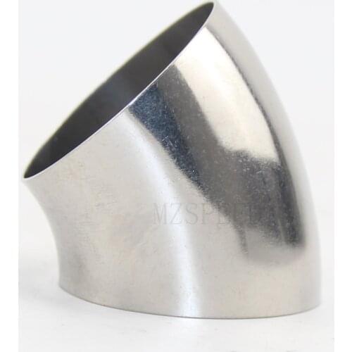 Car accessories Automobile exhaust pipe muffler turns into stainless steel elbow 45 degree Angle pipe to reduce diameter