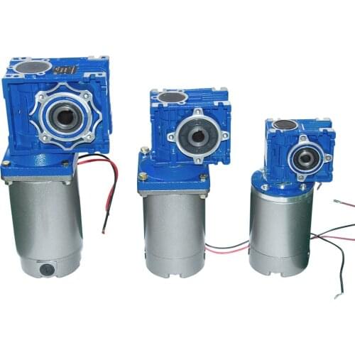 Large DC Worm Gear Motor 12/24/90/220V 120/180/250W 22/30/36/45/60/90/180/240Rpm DC Permanent Magnet Motor With RV030/040Gearbox