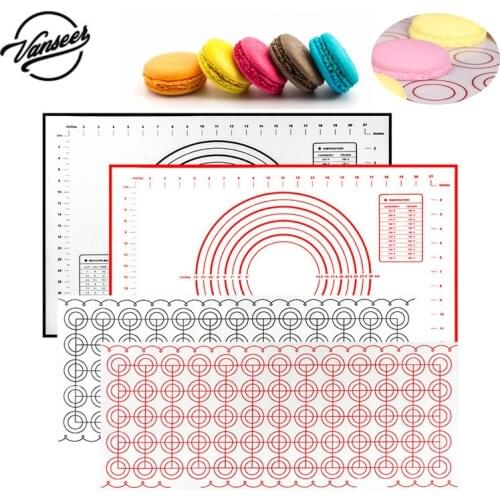 Large Silicone Baking Mat Pad Non-Stick Macarons Mat Utensils Bakeware Kneading Accessories Kitchen Gadgets Pizza Dough Maker