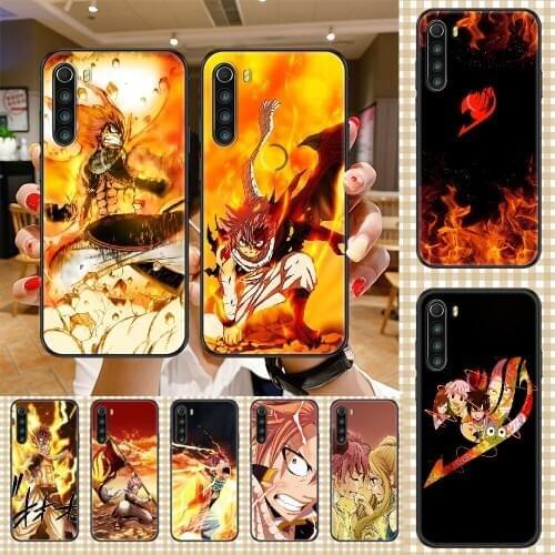 Anime Fairy Tail Phone case For Xiaomi Redmi Note 7 7A 8 8T 9 9A 9S 10 K30 Pro Ultra black silicone funda art shell 3D prime