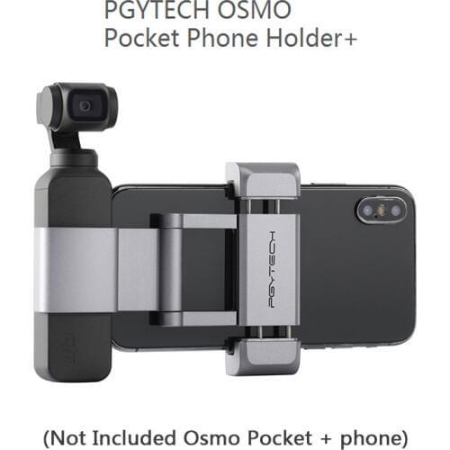 DJI PGYTECH Osmo Pocket Phone Holder+ Effectively fixes Osmo Pocket to a smartphone Folding design quick release brand new