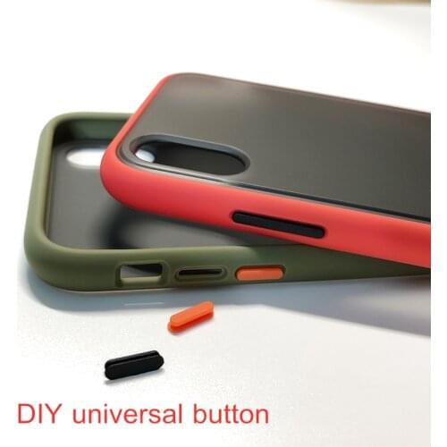 For iPhone Individual buttons contrast frosted case for DIY universal botton for iphone 11 Pro Max X XR 7 8 Plus armor case