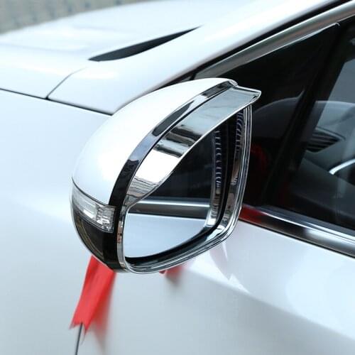 For Kia Sportage QL 2017 2018 Chrome Side Rear View Mirror Rain Snow Guard Visor Vent Shade Cover Trim Garnish Bezel Car Styling