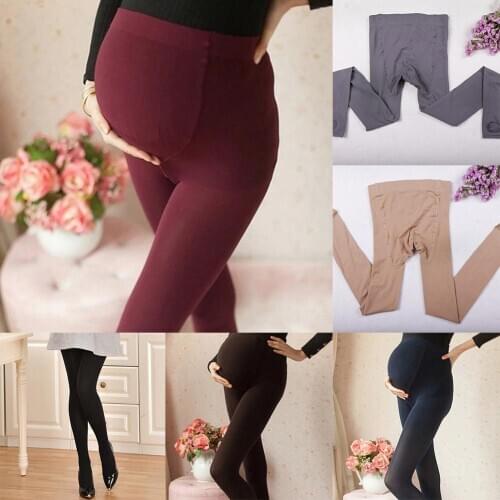 HOT SALE!!! Fashion Pregnant Women Winter Thicken Tights Maternity Warm Footed Leggings Pantyhose Slim High Stretchy Solid Color