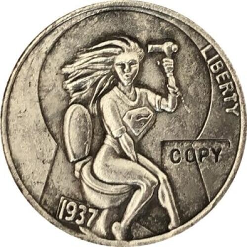 Hobo Nickel 1937-D 3-LEGGED BUFFALO NICKEL COIN COPY Type 69