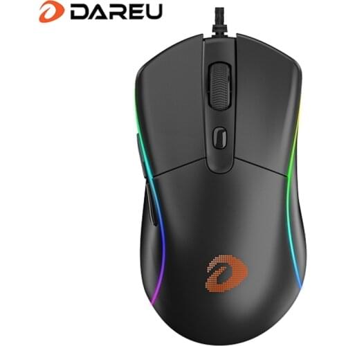 Dareu A960 Gaming Mouse 65g Lightweight LED RGB Backlight Mice with AIM3337 18000/PMW3336 12000 DPI 50 Million Click Times