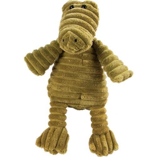 JOYLIVE Pet Dog Crocodile Dog Toy Molar Rod For Vent Training Corduroy Plush Toy