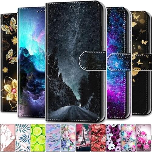 Leather Magnetic Case For Samsung Galaxy A02s A12 A02 S A32 A52 A72 A42 5G Cases Phone Cover Flip Wallet Painted Funda Etui