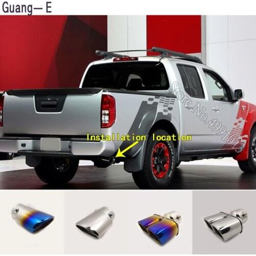 Car stickers cover muffler exterior back end pipe dedicate exhaust tip tail outlet ornament 1pcs For Nissan Frontier 2017-2019