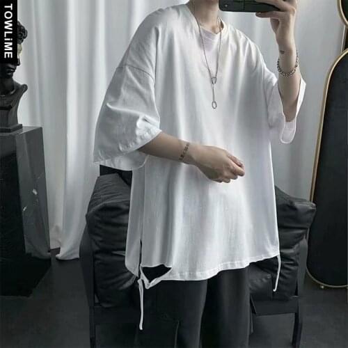 New 2021 Summer Ripped T Shirts Mens Fashion Casual Hole Tee Korean Streetwear Loose Hip Hop Short Sleeve Tshirts Couple Tops