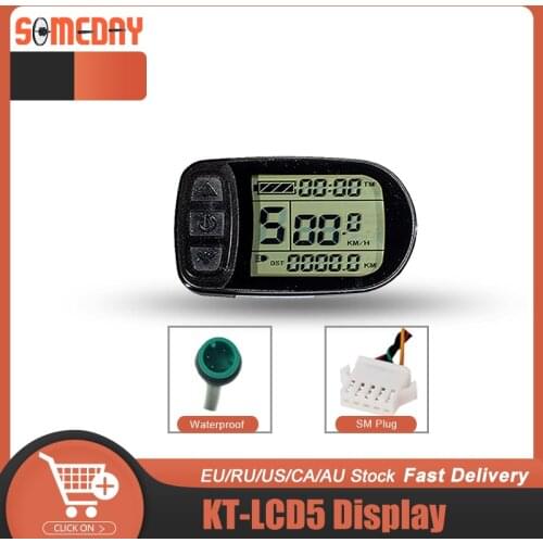 SOMEDAY 24V/36V/48V/72V LCD5 KT Display SM/Waterproof Plug Electric Bicycle Control Panel Computer for Ebike Accessories