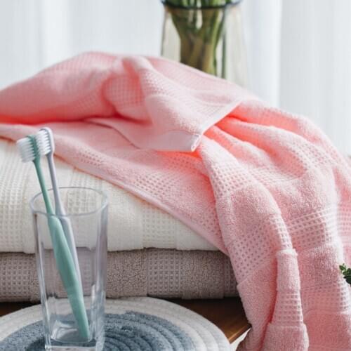 Satin towel Wholesale pure cotton plain-colored household bath towels, customized supermarket advertising daily beach towels 2pc