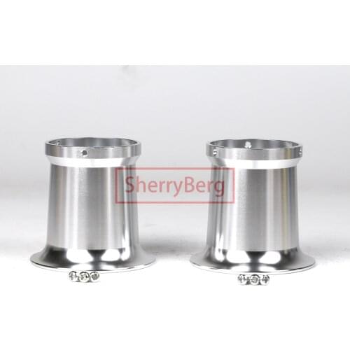 SherryBerg Pair Carburettor Carby 3" Velocity Stack for Keihin Mikuni TM PE PWK OKO Carburetor Carb Intake Silver color trumpet