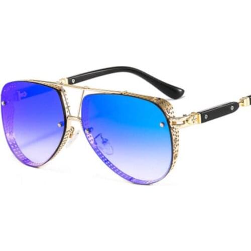 New Metal Aviation Sunglasses Men 2021 Brand Designer Trendy Ocean Sun Glasses Male Large Frame Shades Driver Outdoor Eyewears