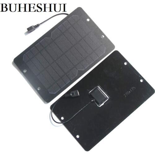BUHESHUI 6W 6V 1000MA Solar Panel Charger Monocrystalline PET Solar Panel Battery Bicycle Sharing Solar Charger Free Shipping