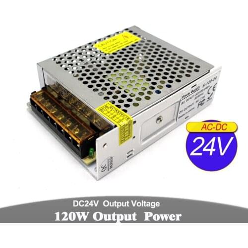 24V Power Supply Switching 5A 120W Driver Transformers 110v 220v AC DC24V Switch Power Source For LED Strip Lighting CCTV Motor
