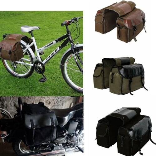 Universal Saddlebag for Motorcycle Bag Canvas Back Seat Luggage Bags For Sportster XL883 1200 For Honda For KAWASAKI