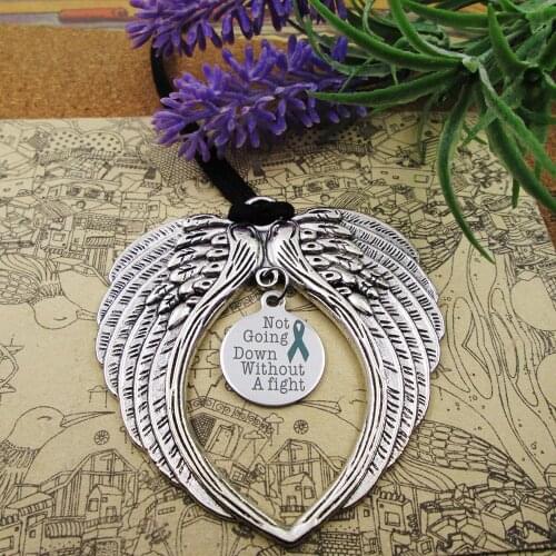 Not going down without a fight Get Well Soon Angel Fight cancer ornament gift for illness or accident Inspirational Gift
