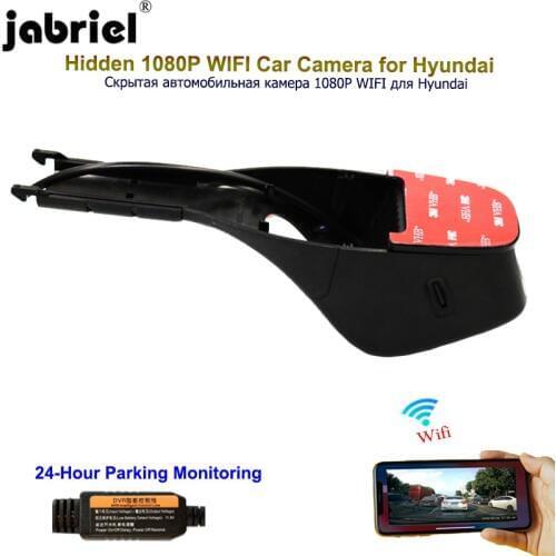Jabriel 1080P car camera Hidden dash cam wifi car dvr video recorder for hyundai tucson i30 solaris ix35 kona creta i20 santa fe