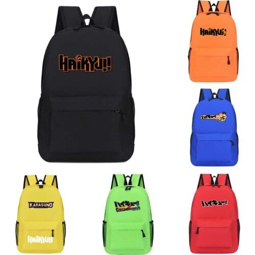 Printed Backpack Japanese Anime Haikyuu!! Backpacks Harajuku Canvas Bag Female Male Teenager School Bag Travel Unisex Bag