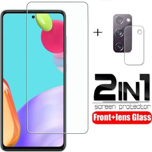 2-in-1 For Samsung Galaxy A21S Glass For Samsung A21S Tempered Glass For Samsung M21 M31 A51 A71 A50 A11 A31 A41 A21S Lens Glass