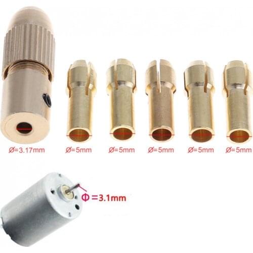1set 3.17mm Mini Self-Tightening Drill Chucks support 0.5 - 3.0MM Drill Bit for ABS Board / Light Board Punch