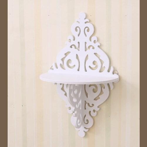 1pc/lot White Wall Hanging Shelf Goods Convenient Rack Storage Holder Home Bedroom Decoration Ledge Home Decor